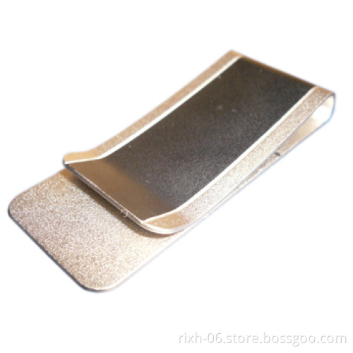 Customized skin friendly light weight titanium metal money clip